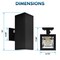 Luxrite Dusk to Dawn LED Outdoor Wall Light 12in up to and Down Light 3CCT 3000K-5000K 20/30/40W IP65 ETL LR40347-1PK - alternate 4